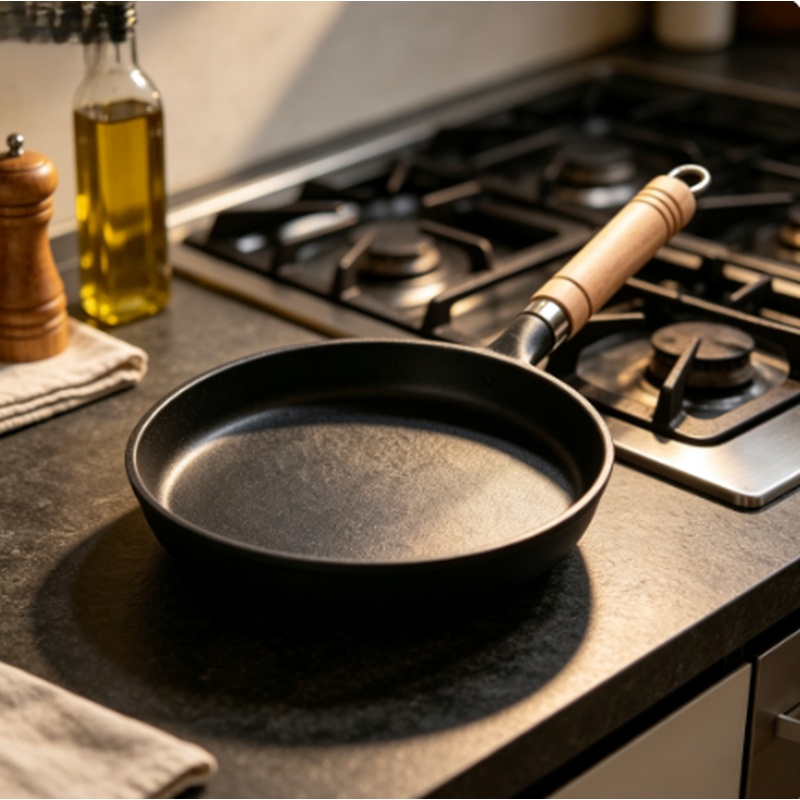 Crepe Pan Nonstick - 26cm Uncoated Cast Iron Skillet Non