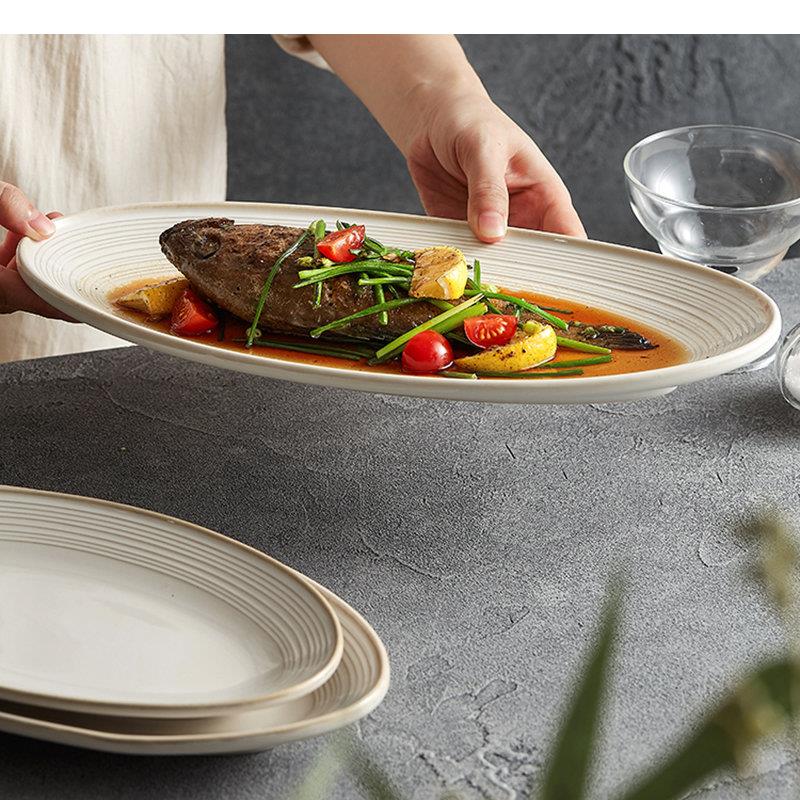 Oval Ceramic Dinner Plates Coo - огляд і ціна Home Cooking Dinner