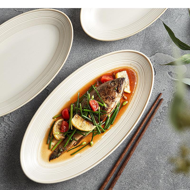 Oval Ceramic Dinner Plates Coo - огляд і ціна Home Cooking Dinner