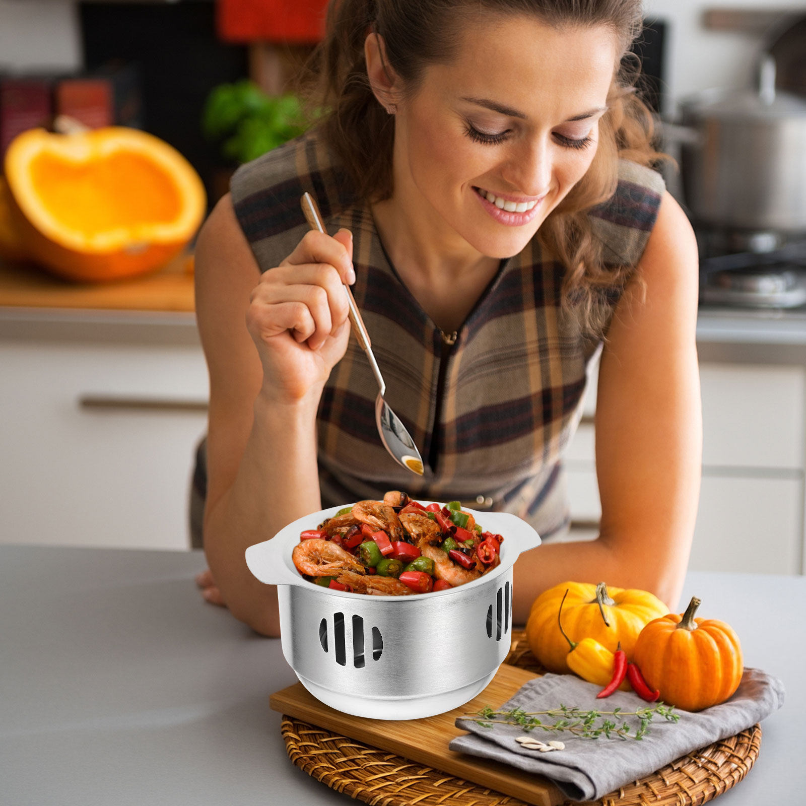 1Set Food Heating Pot with Sto - огляд і ціна Home Cooking Fast Foods