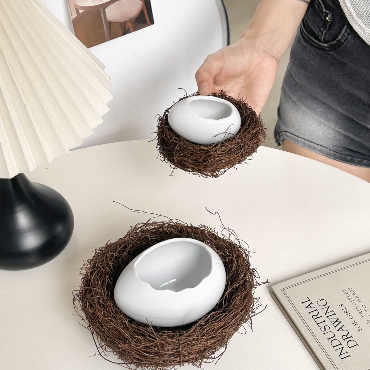 Modern Bird's Nest Ostrich Whi - огляд і ціна Home Cooking Dinner