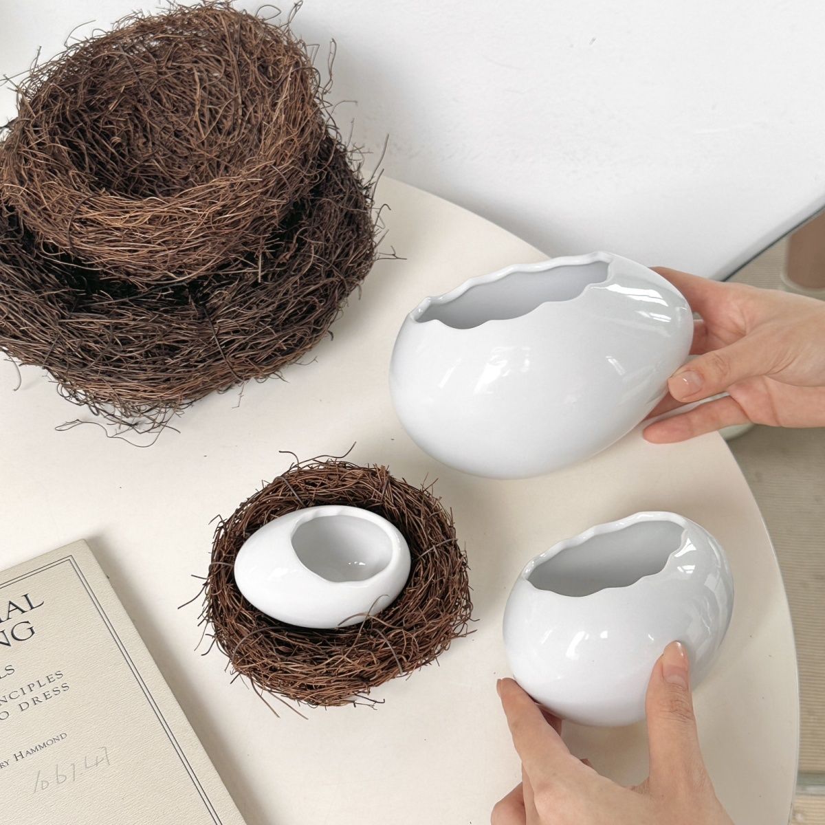 Modern Bird's Nest Ostrich Whi - огляд і ціна Home Cooking Dinner